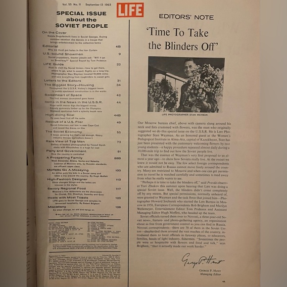 Vintage Life Magazine September 13, 1963 Special Issue Soviet People - Picture 3 of 7